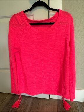 Lilly Pulitzer Sweater with Tassels - Neon Pink